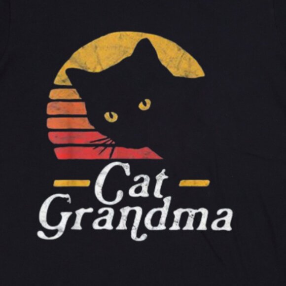 Cat Grandma Shirt, Gift for Cat Lovers, Vintage Graphics Pet Lovers Shirt - Picture 2 of 3